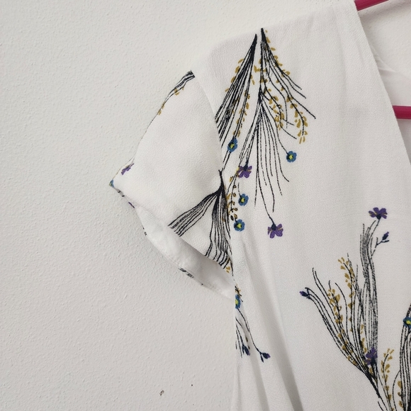 Free People Printed Retro Midi Dress Size 10 - Picture 9 of 16